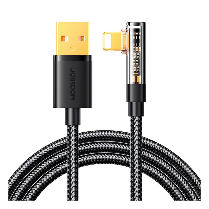 Angle Cable to USB-A / Lightning / 1.2m Joyroom S-UL012A6 (black)