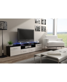Cama TV stand EVORA 200 wenge/white gloss