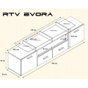 Cama teler EVORA 200 wenge / valge läige Cama teler EVORA 200 wenge / valge läige