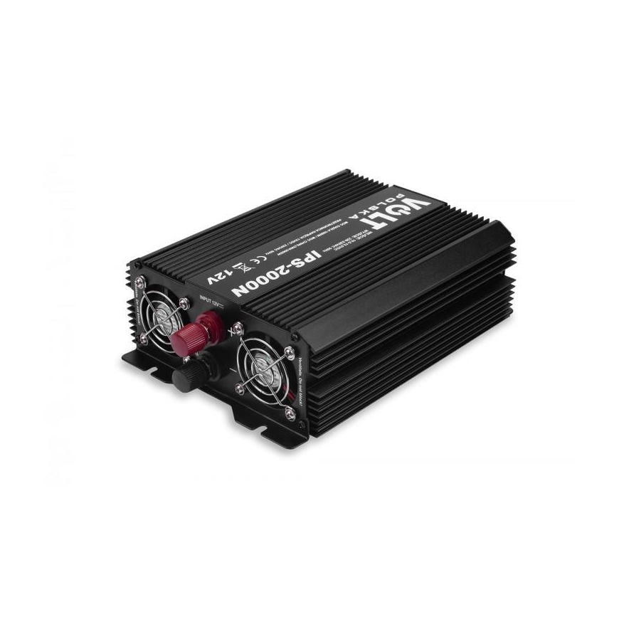 Volt Polska Nvox Įtampos keitiklis voltų ips 2000n 12/230v (1000/2000w) + usb – 2