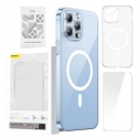 Phone case Baseus Magnetic Crystal Clear for iPhone 13 Pro (transparent) with all-tempered-glass screen protector and cleaning k Phone case Baseus Magnetic Crystal Clear for iPhone 13 Pro (transparent) with all-tempered-glass screen protector and cleaning k