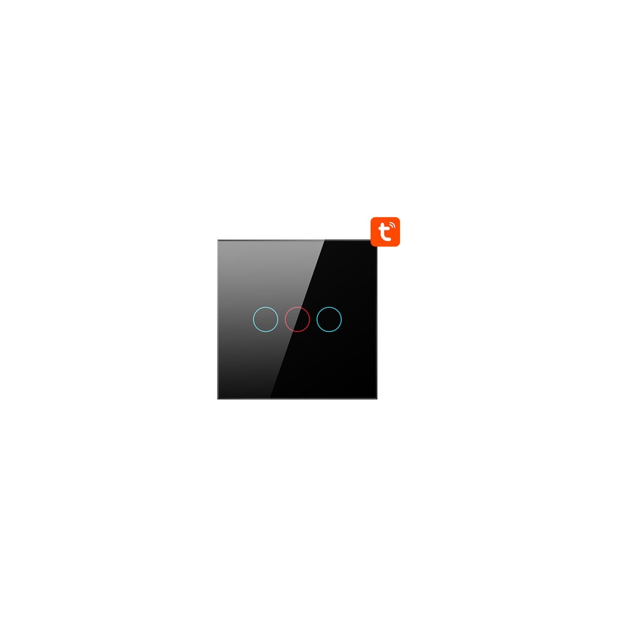 Smart Light Switch ZigBee Avatto ZTS02-EU-B3 3 Way TUYA (black) – 2