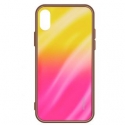 Evelatus Huawei P Smart 2019 Water Ripple Full Color Electroplating Tempered Glass Gradient Yellow-Pink