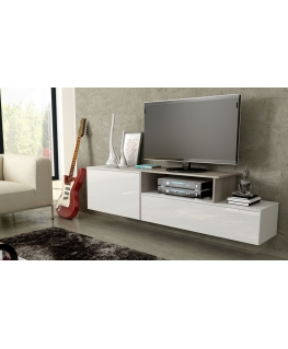 Cama TV cabinet SIGMA 3 180 white/white gloss + sonoma oak