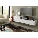 Cama TV skapis SIGMA 3 180 balts / balts spīdums + sonoma ozols