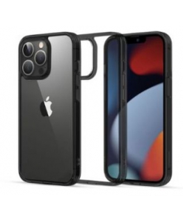 iLike Apple iPhone 13 Pro Fusion Case Hard Cover with Gel Frame Transparent Black