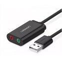 External USB audio card UGREEN 15cm (black) External USB audio card UGREEN 15cm (black)