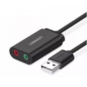External USB audio card UGREEN 15cm (black) External USB audio card UGREEN 15cm (black)