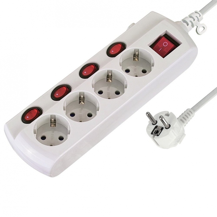 Electraline 62501 Pagarinātājs 4 ligzdas 1