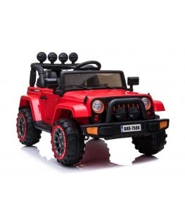 Lean Cars Vaikiškas vienvietis elektromobilis Jeep BRD-7588 4x4, raudonas