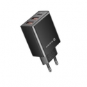 Evelatus Evelatus Travel Charger EU Wall 3 Ports 32W USB-C / USB-A2 ETC06 Black