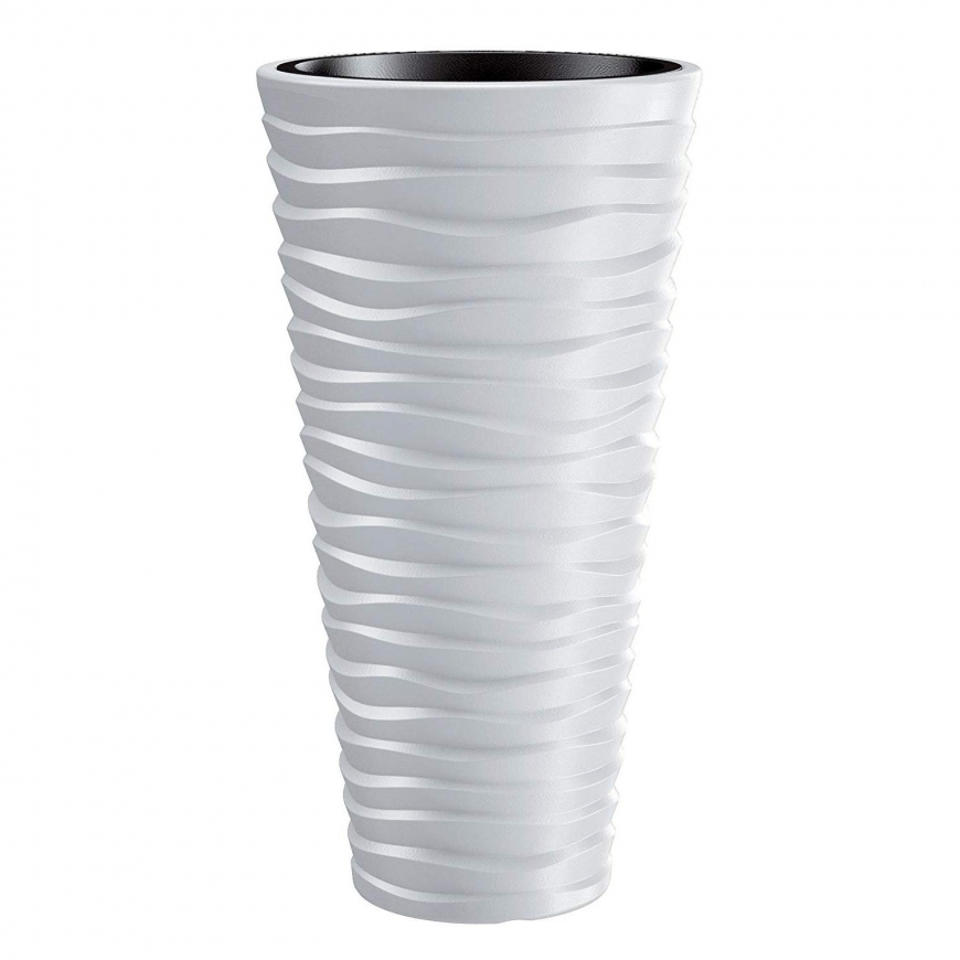 Prosperplast Pot with insert Sand Slim DPSA300 white