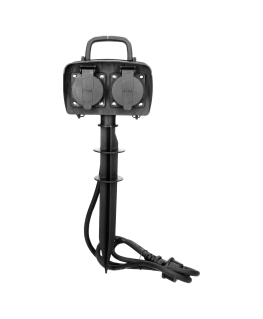 ORNAMENTAL GARDEN SOCKETS 2x2P + Z 1.5m IP44 3G1.5mm2