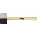 Topex rubber hammer with wooden handle 680g 338mm (02A355) Topex rubber hammer with wooden handle 680g 338mm (02A355)