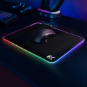 NanoRS RS704 žaidimų pelės kilimėlis LED RGB apšvietimas neslystantis stalas USB 30x25cm Plug & Play