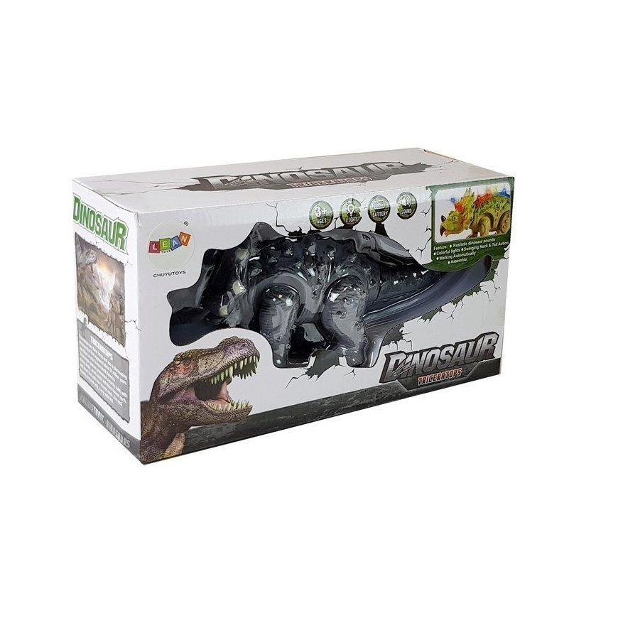 Leantoys Lean Cars Dinosaur on Baterija Triceratops Pilkas – 4