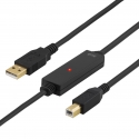 Deltaco USB-EX05M USB cable 5 m USB A USB B Black Deltaco USB-EX05M USB cable 5 m USB A USB B Black