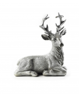 Photo frame Mondex SANTA LILA Deer figurine h18x15x7cm - silver