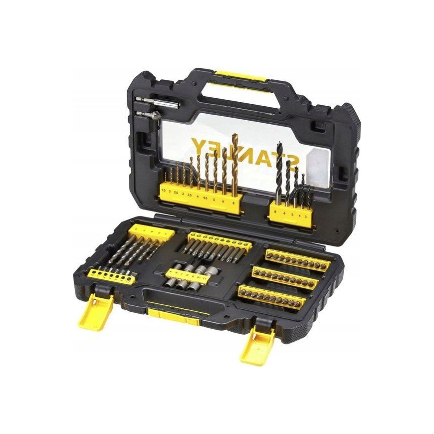 Stanley set 76 pcs tips+wiertła+nasadki (STA88544-XJ)