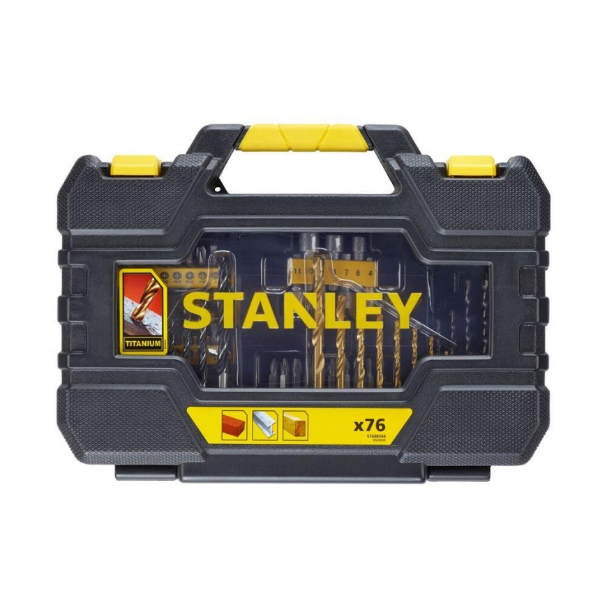 Stanley komplektas 76 vnt antgaliai+wiertła+nasadki (STA88544-XJ) – 3