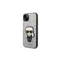 Dėklas Karl Lagerfeld KLHCP14LGFKPG iPhone 14 Pro 6.1 "hardcase sidabrinis / sidabrinis Glitter Flakes Ikonik