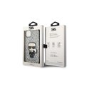 Dėklas Karl Lagerfeld KLHCP14LGFKPG iPhone 14 Pro 6.1 "hardcase sidabrinis / sidabrinis Glitter Flakes Ikonik