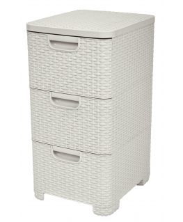 Curver / Keter CURVER SHELF WITH 3 DRAWERS 3x14L /CREAMY