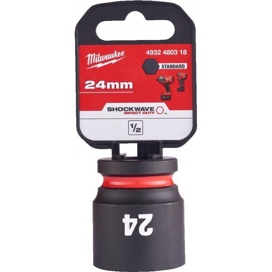 Milwaukee Accessories Šešiakampė smūginė galvutė MILWAUKEE SHW 1/2" 24mm – 3