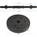 Keičiamo svorio hantelis EB Fit, 11kg (10+1) Keičiamo svorio hantelis EB Fit, 11kg (10+1)