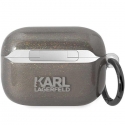 Ausinės Karl Lagerfeld case skirta AirPods Pro 2 KLAP2HNKCTGK juodas TPU Glitter NFT Karl&Choupette