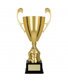 Detail Golden metal cup TM