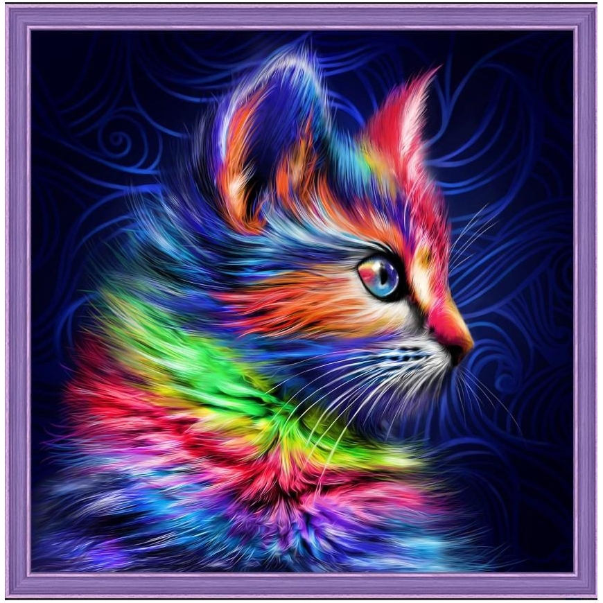 Beldizart Multicolored kitten 30*30 cm AM1777