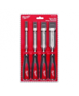 Set of hand chisels for wood 4 pcs. Milwaukee