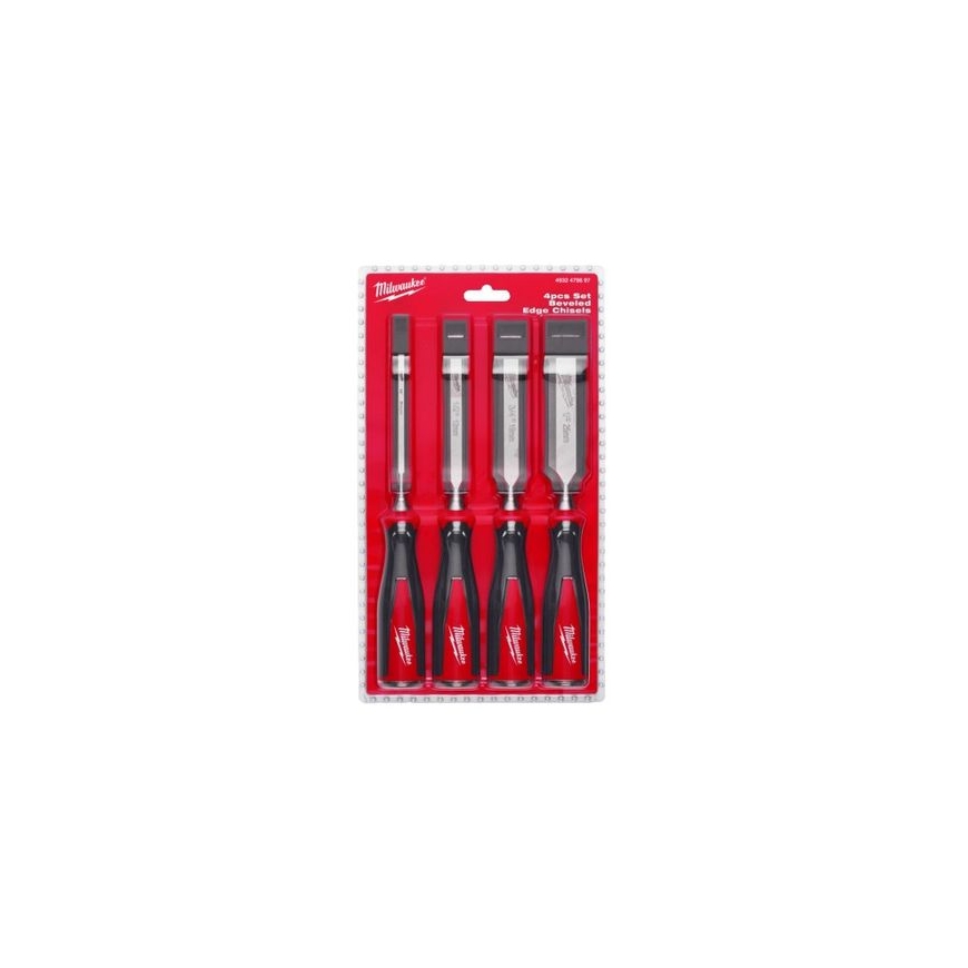 Set of hand chisels for wood 4 pcs. Milwaukee