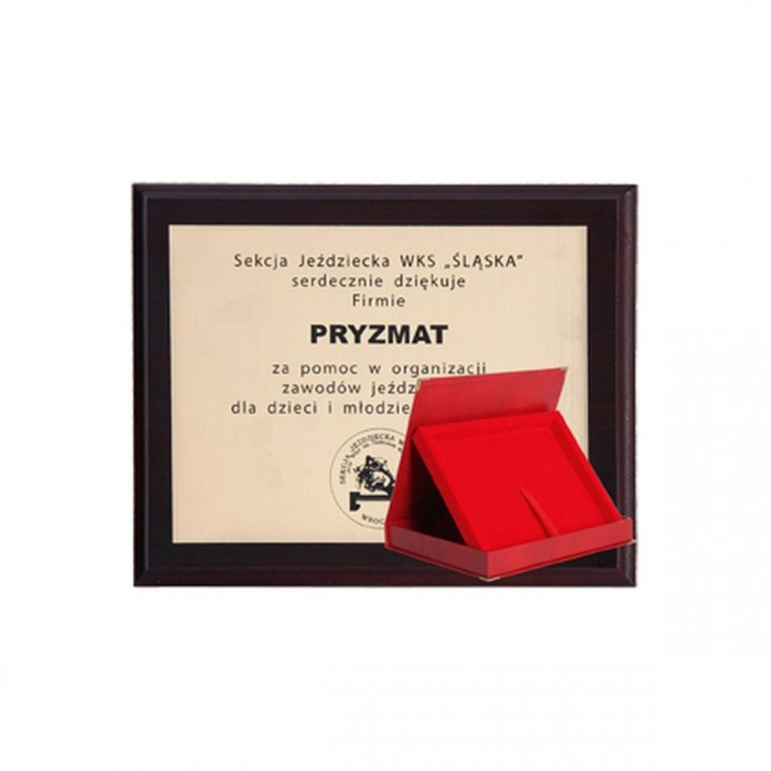 Tryumf Dyplom with tworzywa sztucznego with laminate engraved + etui 355x300 mm