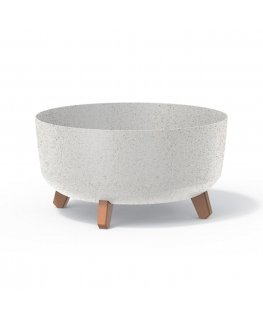 Prosperplast Pot Gracia Low Eco Wood DGRL400LW white eco