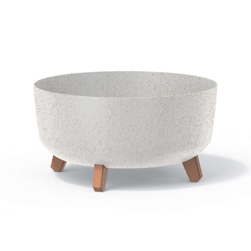 Prosperplast Pot Gracia Low Eco Wood DGRL400LW white eco