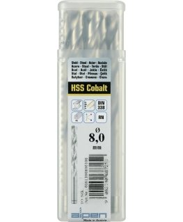 metal drill, cobalt 10.0 mm, HSS-Co ALPEN [0061301000100]