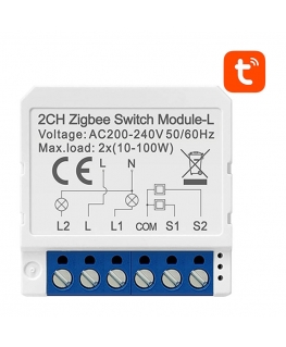 Smart Switch Module ZigBee Avatto LZWSM16-W2 No Neutral TUYA