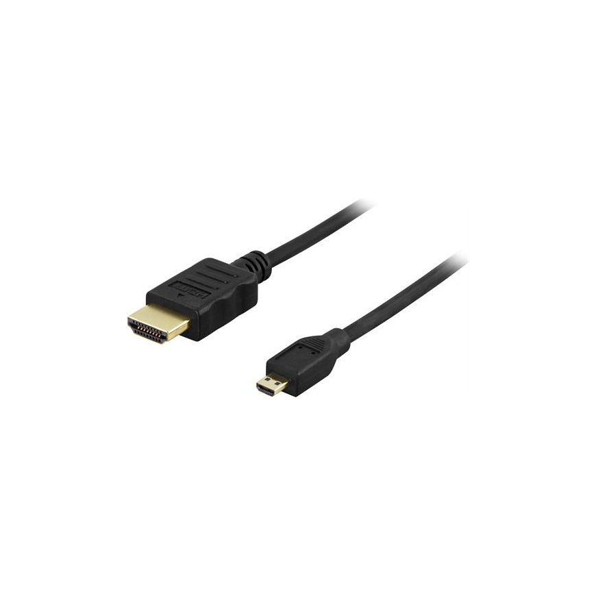 Deltaco HDMI-1033 HDMI кабель 3 m HDMI Тип D (Микро) HDMI Тип A (Стандарт) Черный