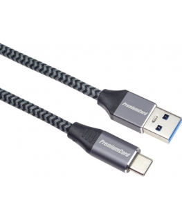 Kabelis USB PremiumCord USB-A - USB-C 0.5 m Juodai-pilka (ku31cs05)