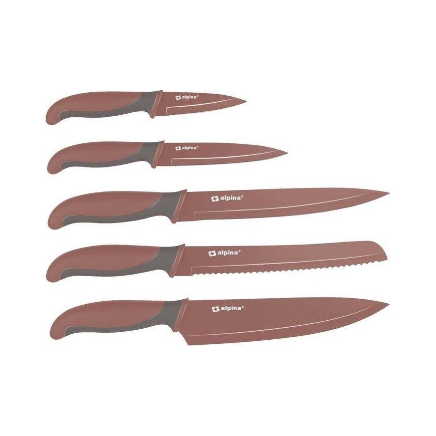 Alpina Alpina - Stainless Steel Knife Set (Burgundy)
