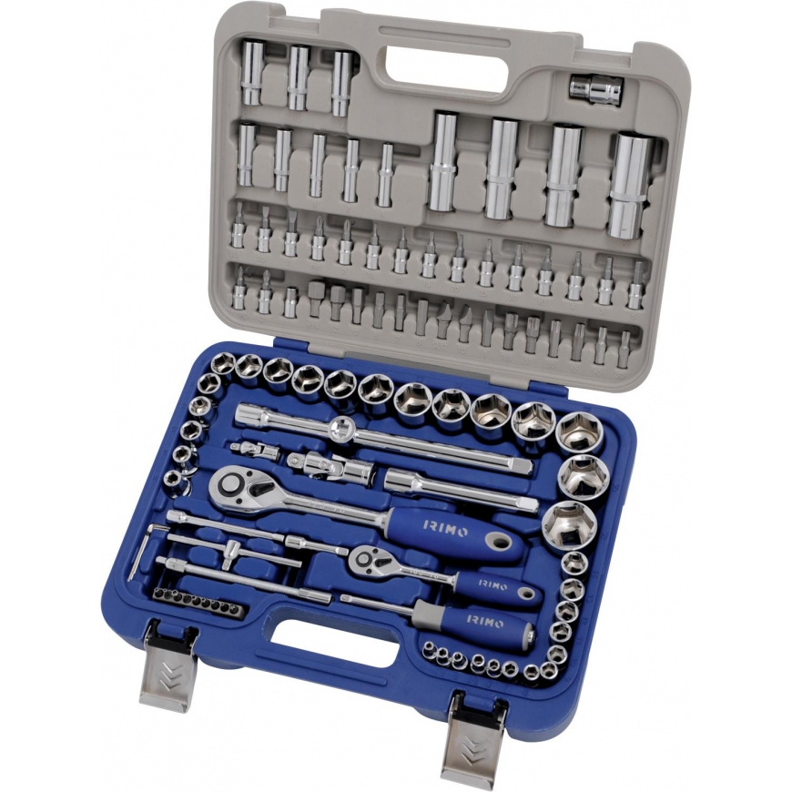 Set of heads 4-32mm and accessories 1/4 "and 1/2" 101 pcs Irimo