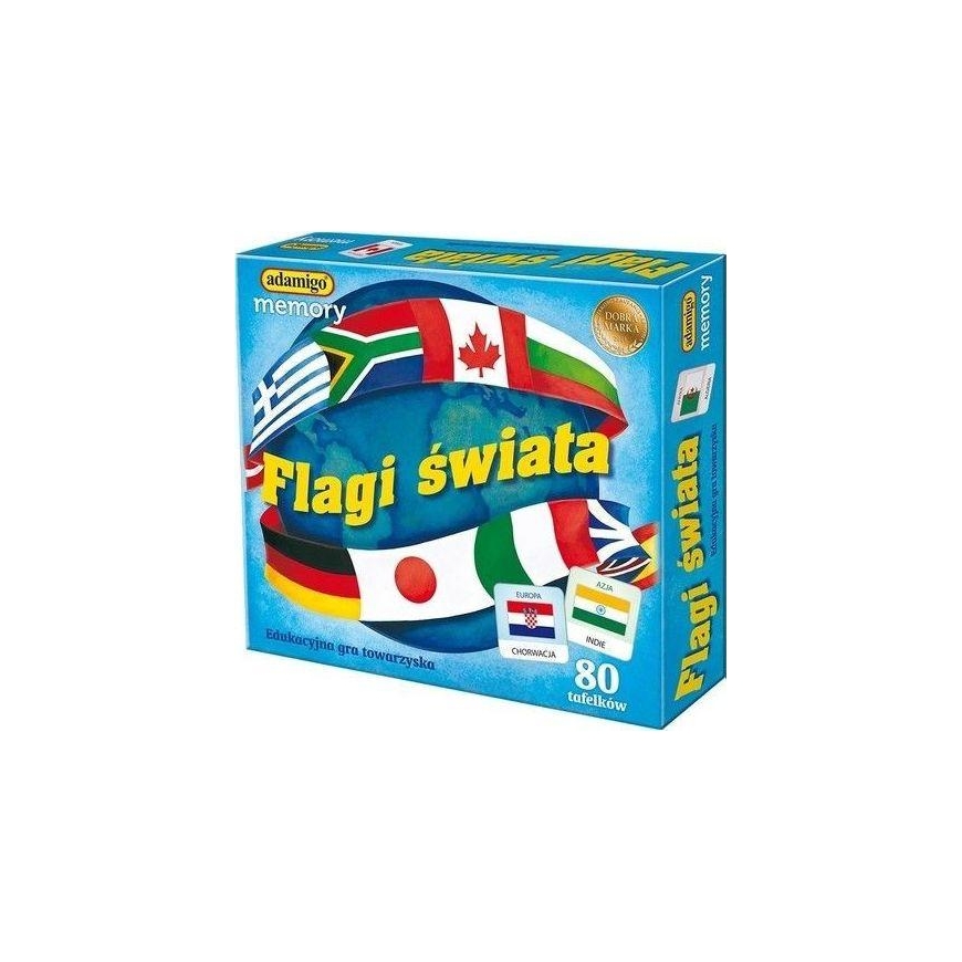 Adamigo Game Memory World Flags - new