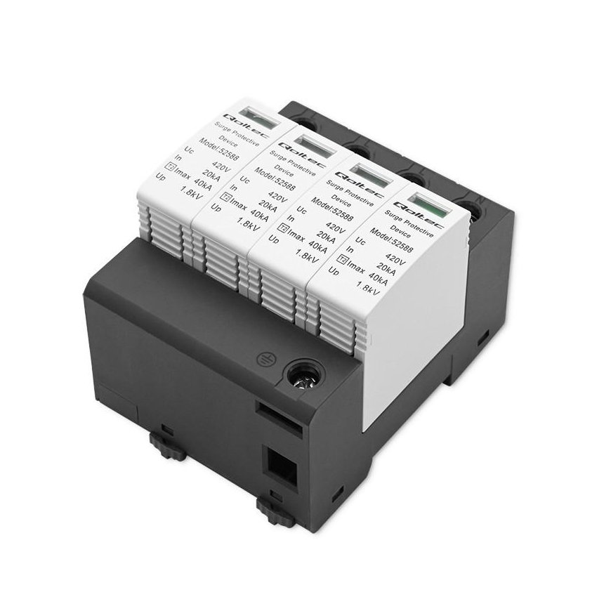QOLTEC 52588 AC surge arrester / 4P / 420V / T2 / BC – 5