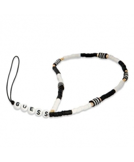 Guess pendant GUSTBCKH Phone Strap black-white/black-white Heishi Beads
