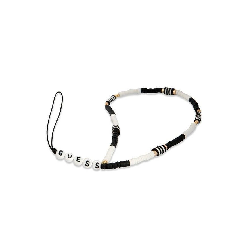 Guess pendant GUSTBCKH Phone Strap black-white/black-white Heishi Beads