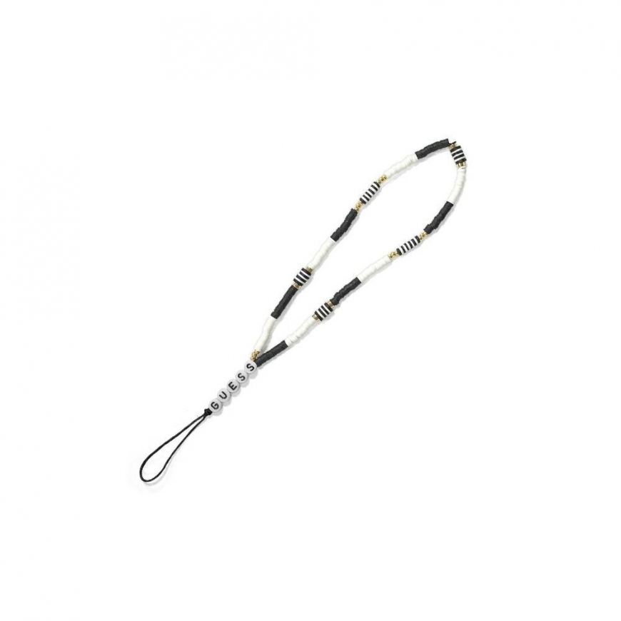 Guess pendant GUSTBCKH Phone Strap black-white/black-white Heishi Beads – 3