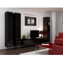 Cama Living room cabinet set VIGO 1 black/black gloss Cama Living room cabinet set VIGO 1 black/black gloss