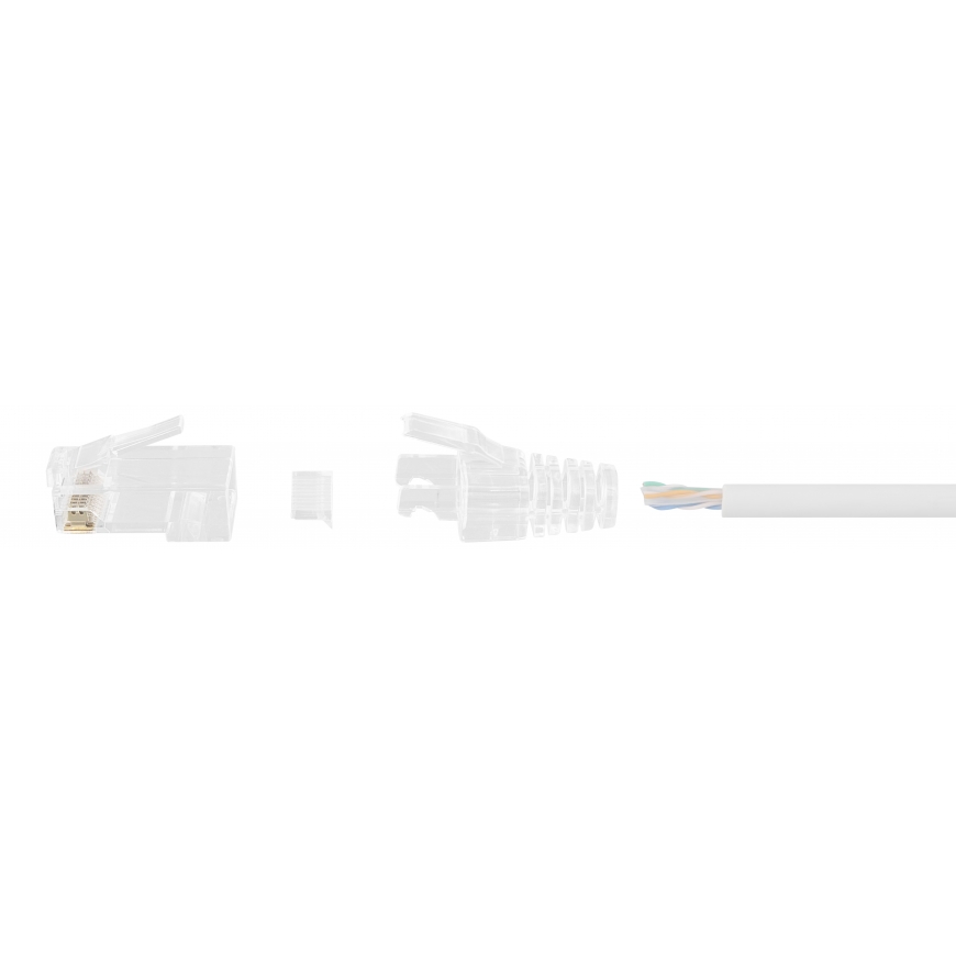 Deltaco MD-24 vadu savienotājs RJ-45 Caurspīdīgs – 3